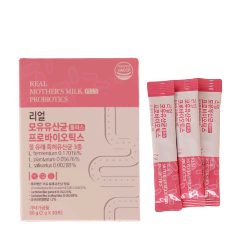 리얼 모유유산균플러스 여성 질 유래 특허 유산균 가루 분말 1개월  1개  60g