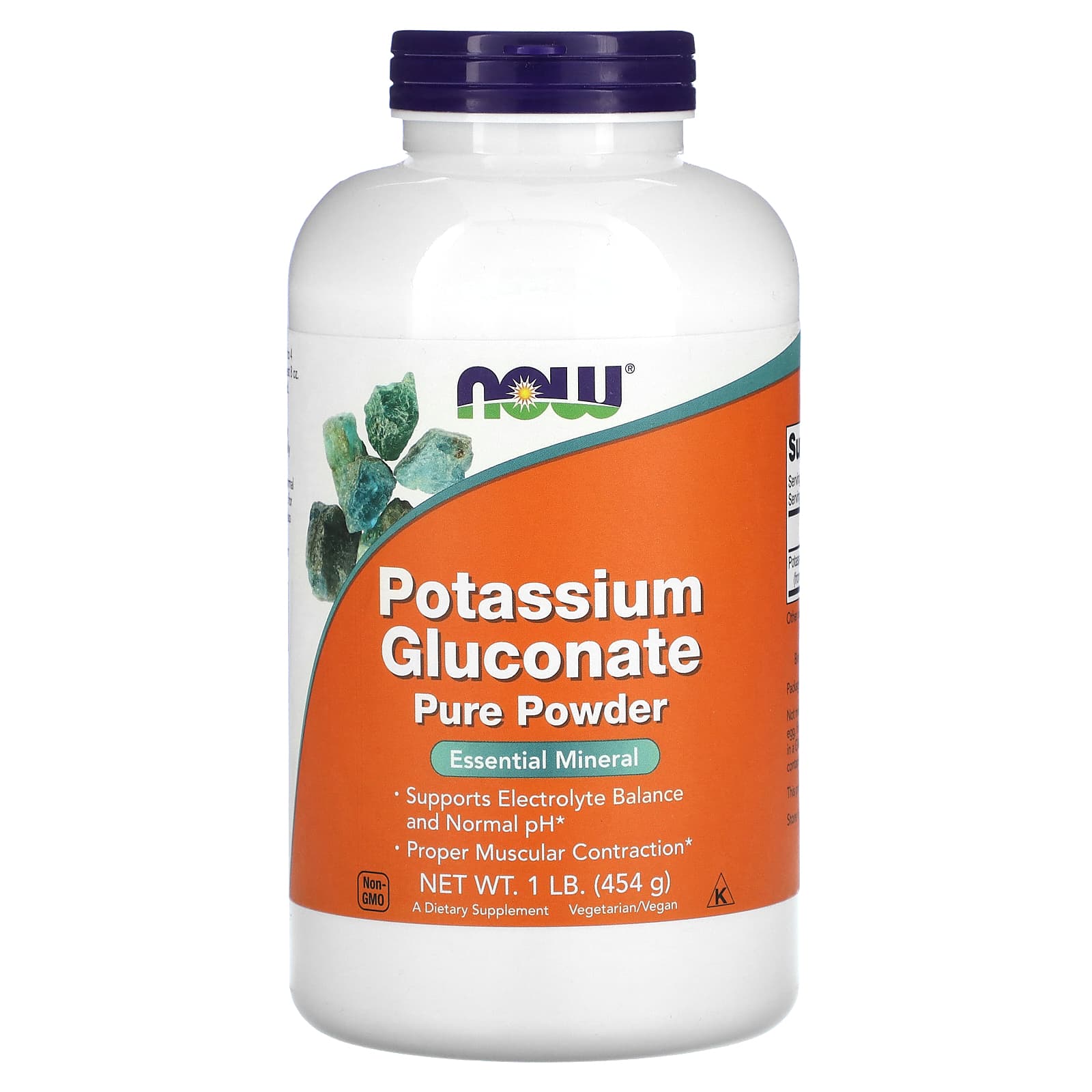 나우푸드 <b>포타슘 글루코네이트</b> 순수 분말 454g(1lb) NOW Foods Potassium Gluconate Pure Powder  1개  454g