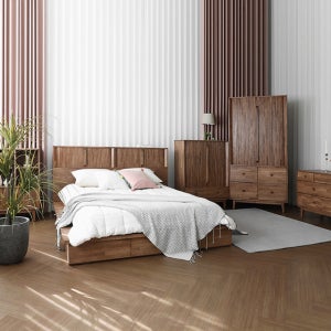 [어썸멜로] A형 리얼어썸 침실 세트 마호가니컬러