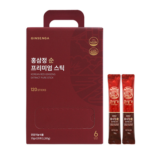 <b>진생가 홍삼정 순 프리미엄 스틱 10g</b> 120포  1.2kg  1개