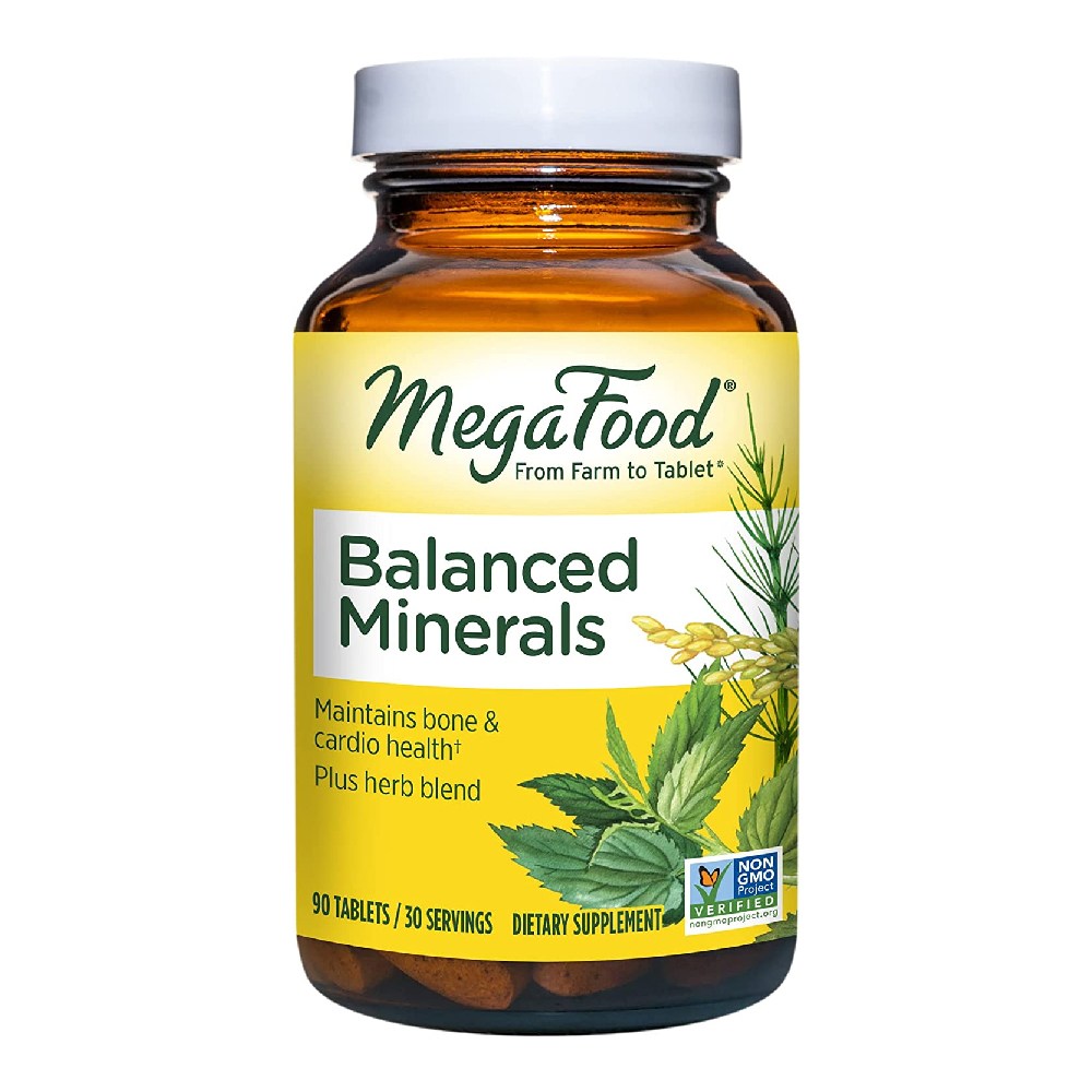 MegaFood <b>메가푸드</b> 균형 잡힌 미네랄 칼슘 요오드 마그네슘 아연 셀레늄 망간 <b>크롬</b> 몰리브덴 붕소 쐐기풀 잎 말꼬리 잎 90 정  90정  1개