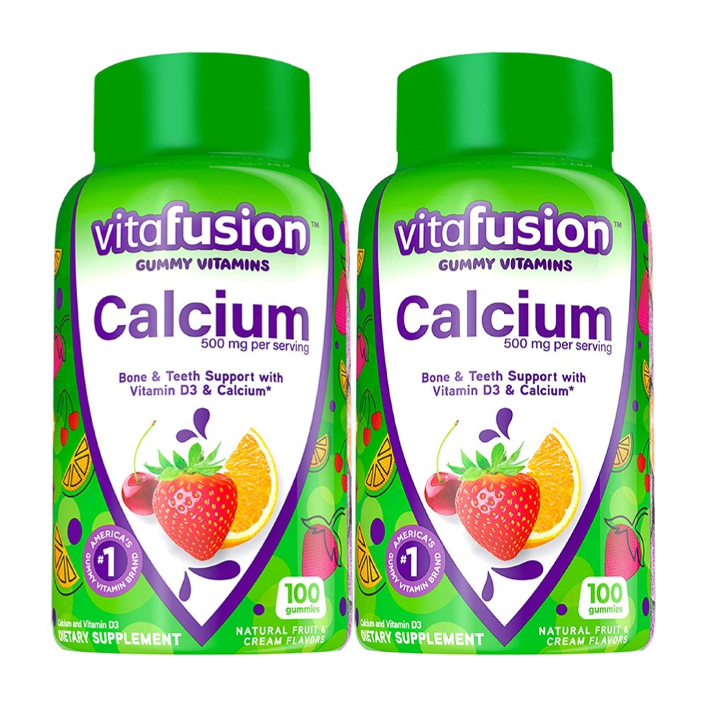 Vitafusion <b>비타</b>퓨전 <b>칼슘</b> 구미 <b>비타</b>민 50일분(100개) 2팩  2개  100정