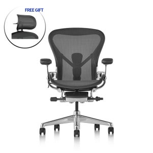 허먼밀러 뉴 에어론 체어 CD 그라파이트 (12년 보증) 헤드레스트 증정