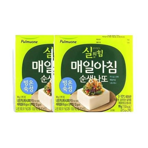 <b>풀무원 장</b>건강 부모님 아이 매일아침 순생나또 (49.5gx2팩) 2개 1세트 아침