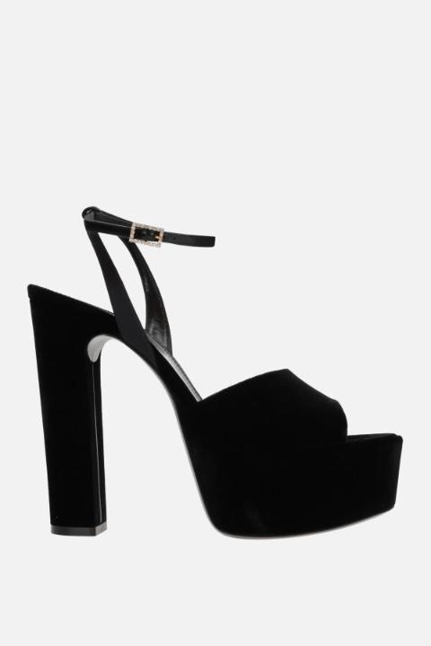 NB26 생로랑 여성 샌들 Jodie velvet platform sandals 716402GVOAB1000