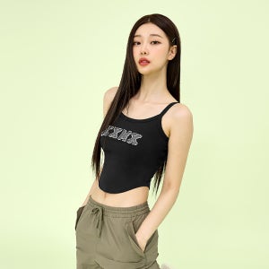 스무드 코튼 슬리브리스 블랙