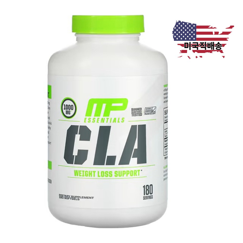 머슬팜 에센셜 CLA 1000mg 180정 공액리놀레산 <b>올리브</b> 아보카도 오일  1개