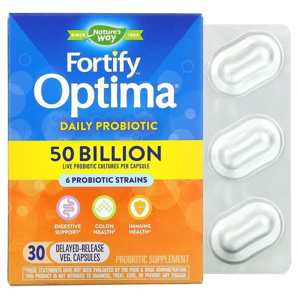 네이처스웨이 Fortify <b>Optima 프로바이오틱스</b> 500억 30베지캡슐