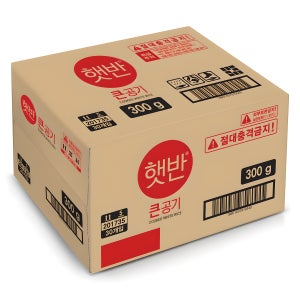 CJ 햇반 큰공기 300g 30개입 즉석밥 백미밥 국내산 쌀  당일도정 15도 저온보관 445kcal 자취생 캠핑 비상식