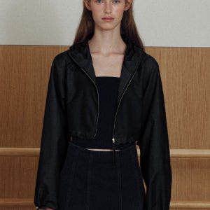 [르] hoody windbreaker (black)