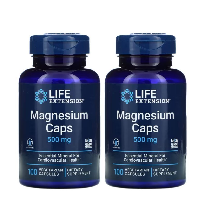 라이프익스텐션 <b>마그네슘 캡스</b> 500mg 베지테리안 캡슐  100정  2개