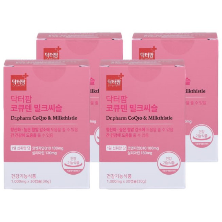 [<b>닥터팜</b>] 코큐텐 밀크씨슬  30정  4개