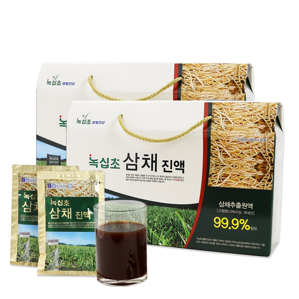 [녹십초] 국산 삼채진액 30포 식이유황 함유 삼채 99.9%  60개  80ml