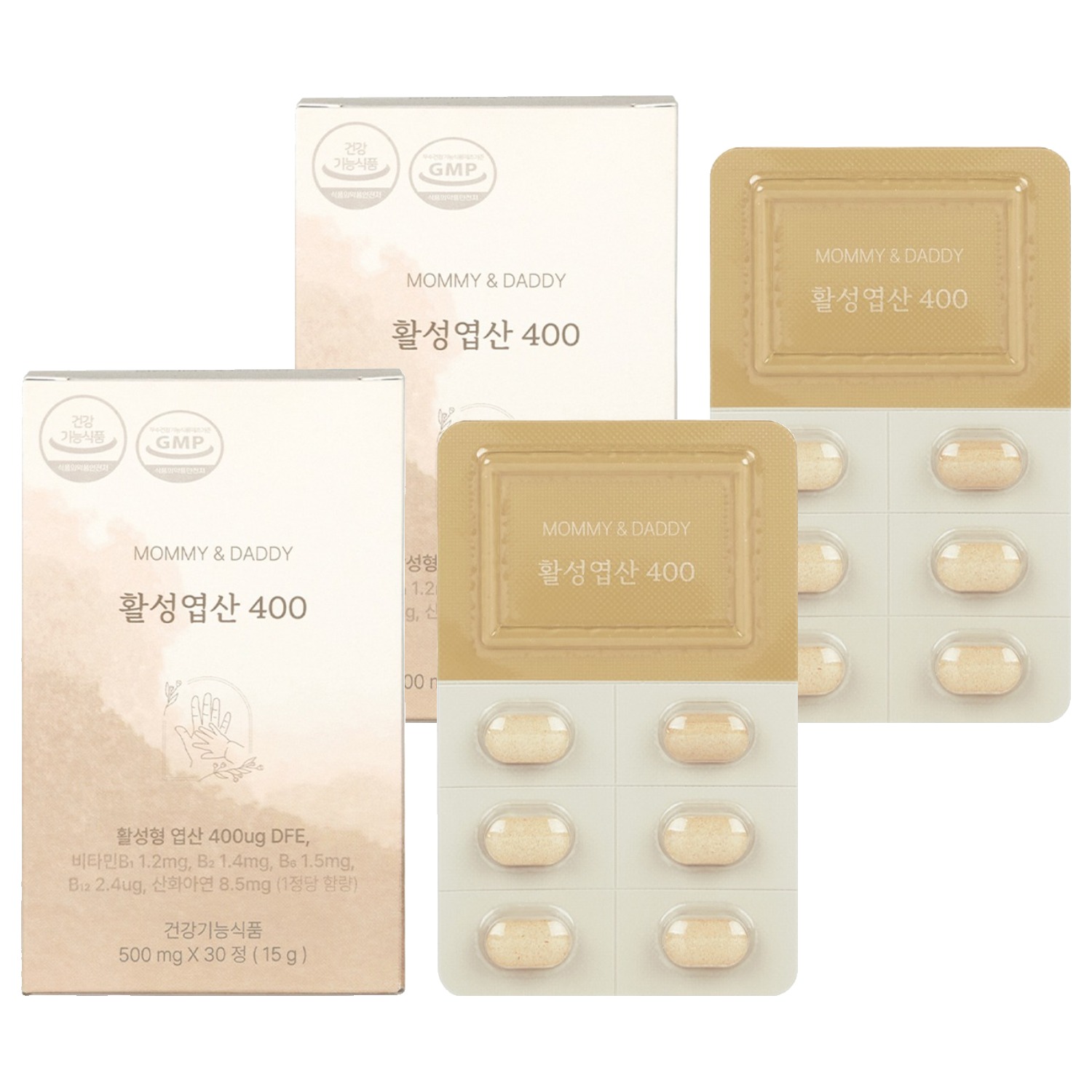 마미앤대디 활성<b>엽산</b> 400  30정  2개