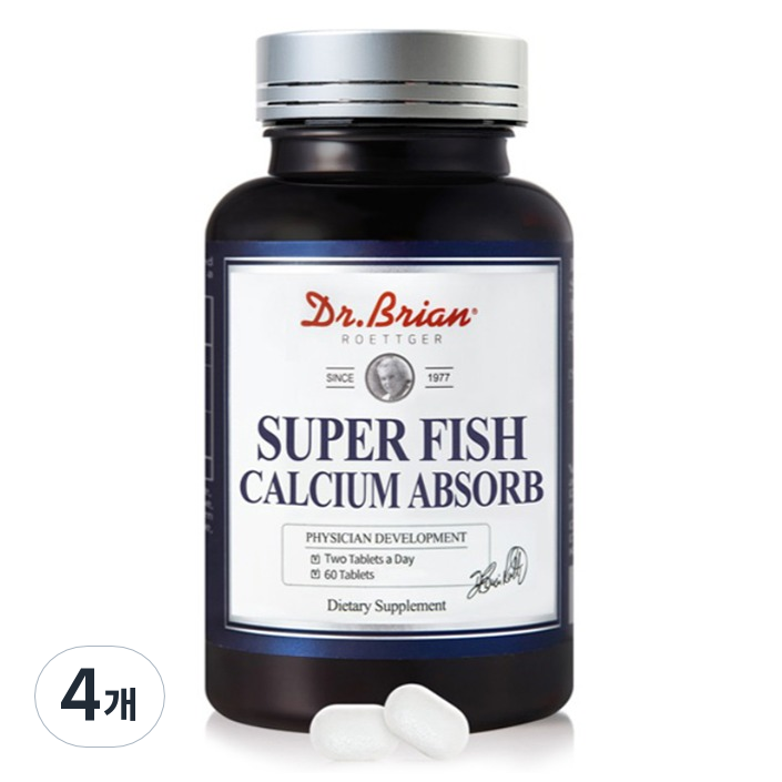 닥터브라이언 슈퍼 피쉬 칼슘 앱솔브  4개  60정