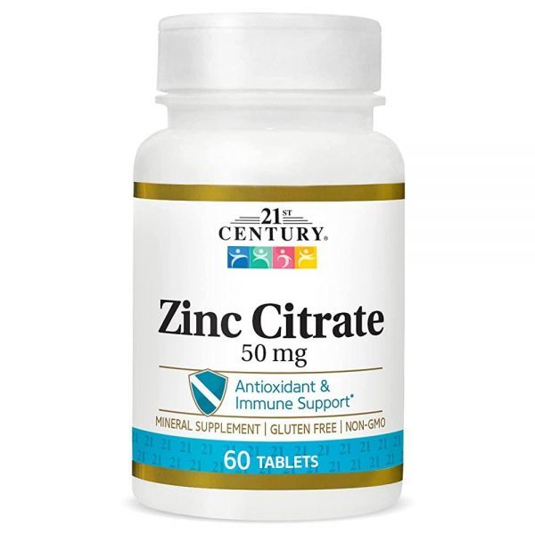 21st Century HealthCare 아연 <b>구연산</b> 50mg 60개