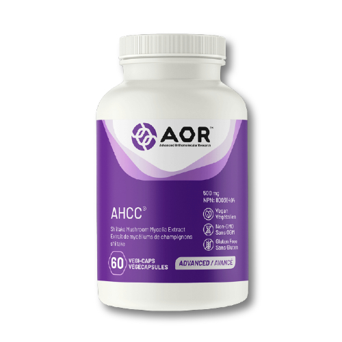 표고버섯균사체 추출물 AOR AHCC 500mg 60베지캡슐 항산화 면역력 지원 비건  1개  60정