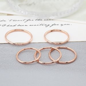 14k / 18k 파이프 레이어드 반지
