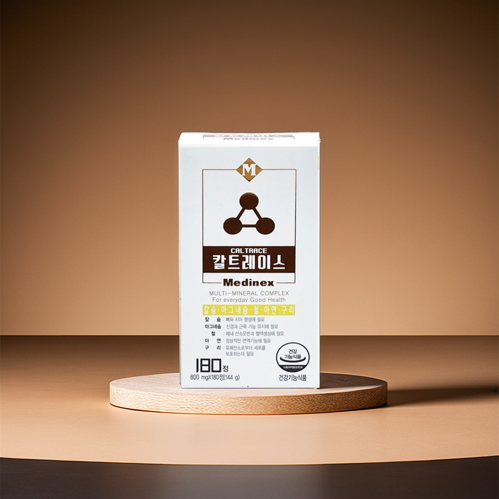 메디넥스 칼<b>트레이스</b> <b>180정</b> 2개 멀티 미네랄 영양제 칼슘 마그네슘 푸마르산제일철 산화아연 구리