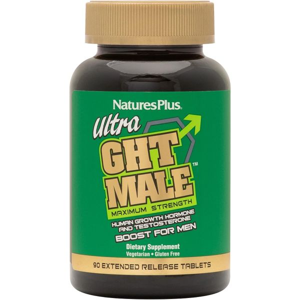 Nature’s Plus <b>NaturesPlus</b> Ultra GHT Male - 90 서방형 정제 최대 강도 인간 <b>성장</b> 호르몬 부스트 글루텐 프리 30회분  1개  90정