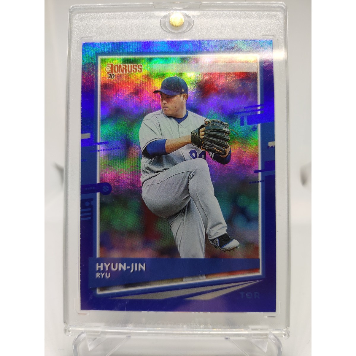 2020 Donruss Holo Blue Parallel 79번 류현진 야구 MLB 카드  1개
