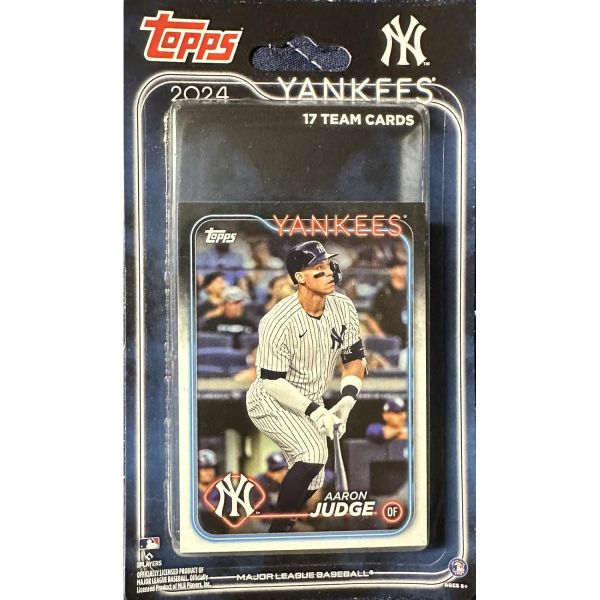 Topps 뉴욕 양키스 2024 탑스 팩토리 봉인 팀 세트(애런 저지와 후안 소토의 독점 카드 17장과 자슨 도밍게즈 신인 NYY10 플러스 포함)  1개