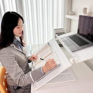 메르마 2단독서대 높이조절 독서대 책 거치대  아이리프트 화이트 60