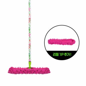 비가 일자형 극세사 대걸레 플로랄 세트 (걸레 2P 포함)