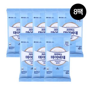 크리넥스 마이비데 클린케어 화장실용 물티슈 휴대용 10매 x 8팩