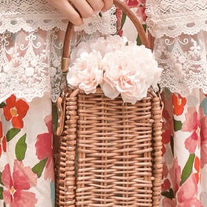 내추럴 스퀘어 버드나무 가방