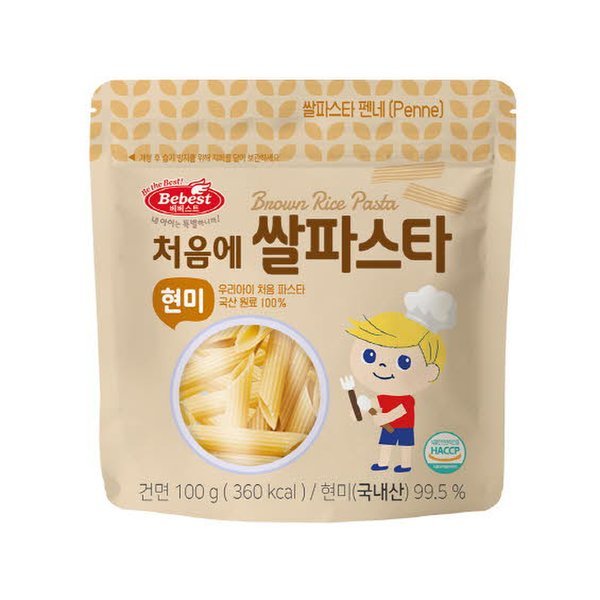 베베스트 처음에 쌀파스타 100g 2종 백미3팩+현미3팩