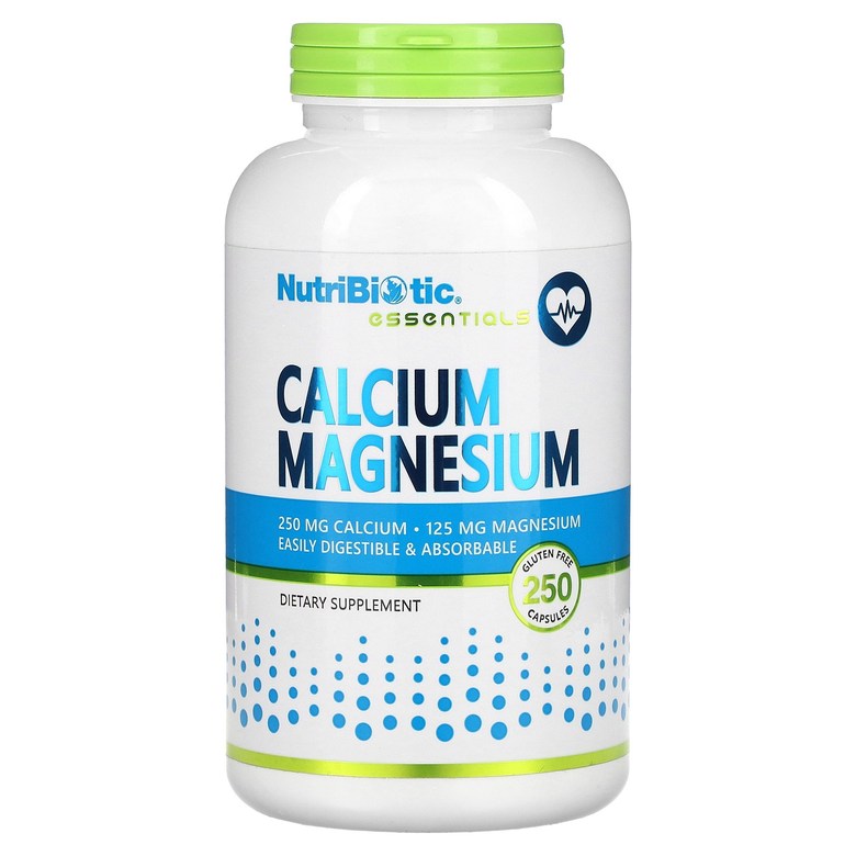 NutriBiotic 필수 영양소 칼슘 마그네슘 캡슐 250정  1개