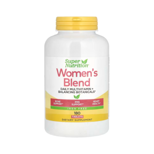 <b>우먼스 블렌드</b> 여성 종합비타민+히비스커스+시계꽃 180정 철분 무함유 슈퍼뉴트리션  1개