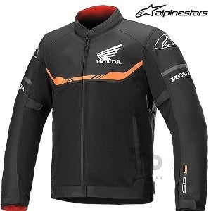 알파인스타자켓HONDA T-SPS AIRTEX JACKET- black/bright red -