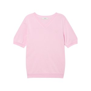 헤지스 여성 24SS 가격인하핑크 단색 면혼방 반팔니트 HSSW4BC41P2