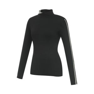 [디즈니골프] 여성 배색라인 모크넥 하프넥 긴팔 베이스 레이어 티셔츠 SL3LTS006