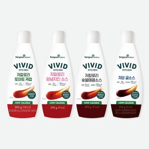 [활용도 높은] 4종 저칼로리저당소스(저칼로리 케첩+양념치킨+숯불매콤+저당굴소스)