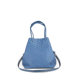 호미가 타조가죽 버킷백 (Astral blue)