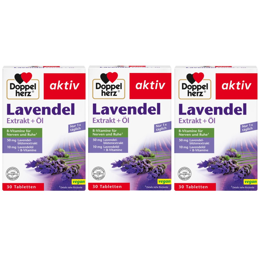 <b>도펠헤르츠</b> Lavendel 라벤더 추출물+오일 비타민B 30정 3팩  3개