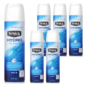 쉬크 하이드로 쉐이빙 폼 250g 6개입 저자극 부드러운 면도크림  남성 데일리 면도폼 쉐이브폼