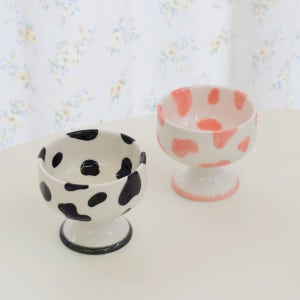 [🥈은작가] 밀크 아이스크림컵 디저트볼 도자기, 희소작(ceramic studio)