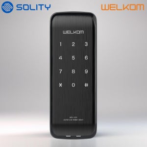 웰콤 [자가설치] WR-202 현관도어락 바로잠김 현관번호키 보조키형 디지털도어락/비밀번호+카드키