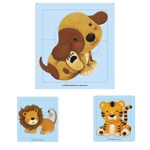 내 아이 첫 퍼즐 동물 강아지 사자 호랑이