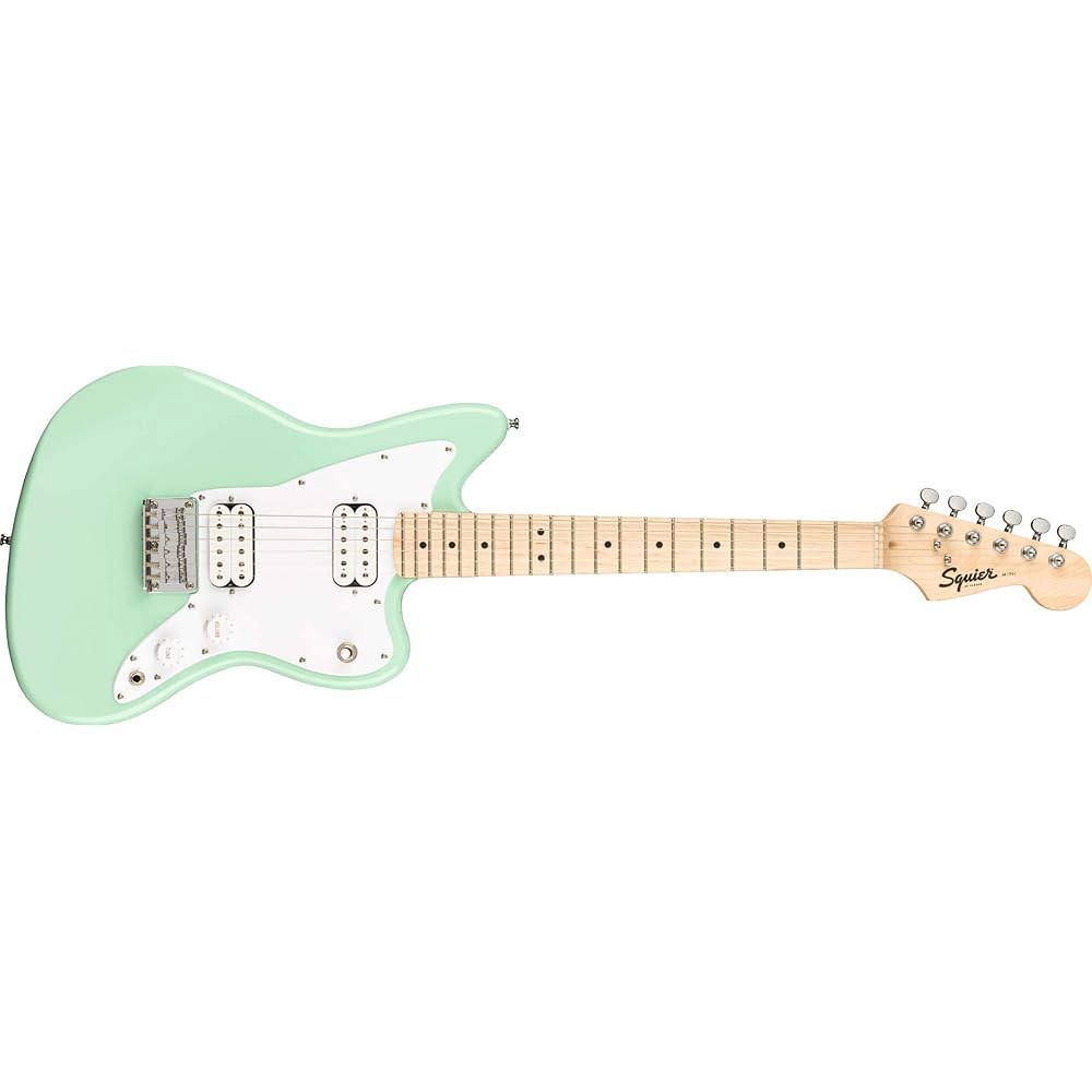 Squier 펜더 Squier 미니 재즈마스터 일렉트릭 서핑 그린 메이플 핑거보드