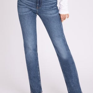 캘빈클라인 여성 청바지 하이라이즈 스트레이트 미디엄블루 J215114 1A4