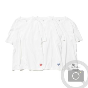 휴먼메이드 반팔티 남녀공용 Human Made T-Shirts White (3 Pack) WT XL HM27CS001WH4