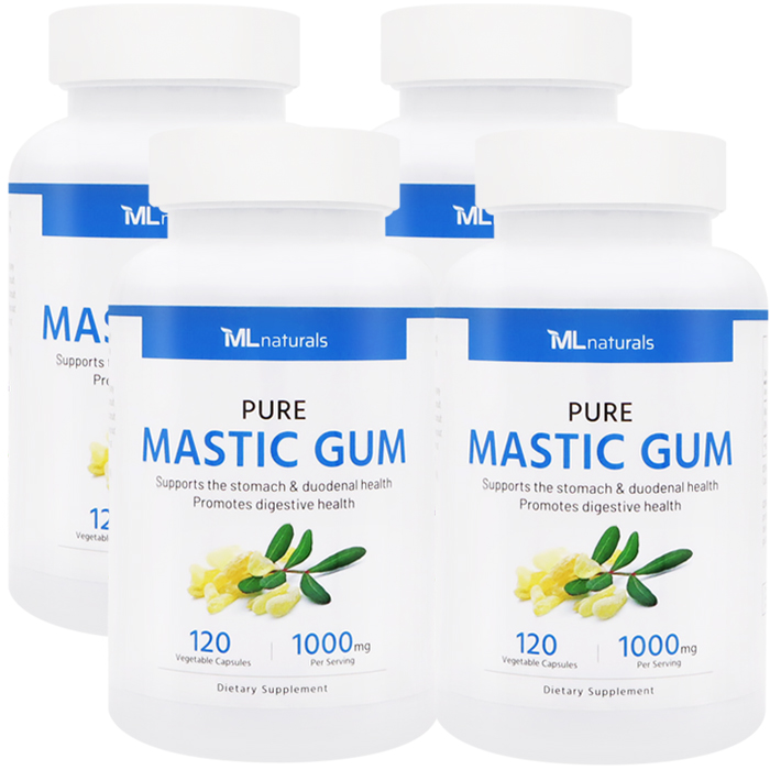 [미국빠른직구] 마이라이프 내추럴스 <b>매스틱</b>검 1000mg 120정 4병  4개