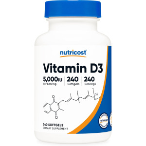 Nutric Vitamin D3 5000IU 240소프트젤 글루텐 <b>프리 비타민D</b>