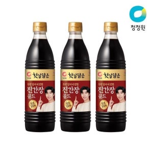 청정원 햇살담은 두번 달여 더 진한 진간장골드 840ml 3병 TV상품