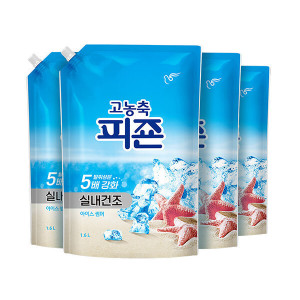 피죤 고농축 섬유유연제 리필 써니가든 로맨틱플라워 오션후레쉬 1.6L X 3개